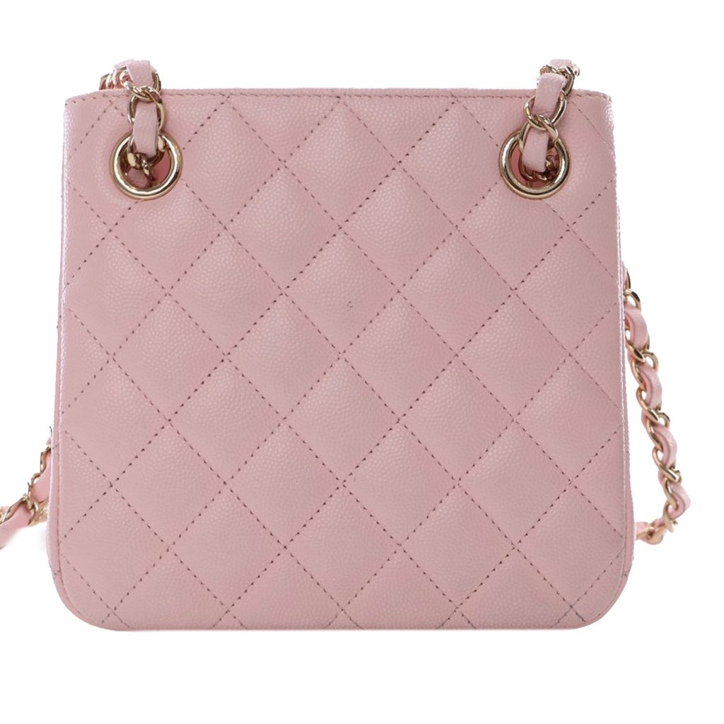 Chanel Mini Quilted Caviar Bucket Bag - 3