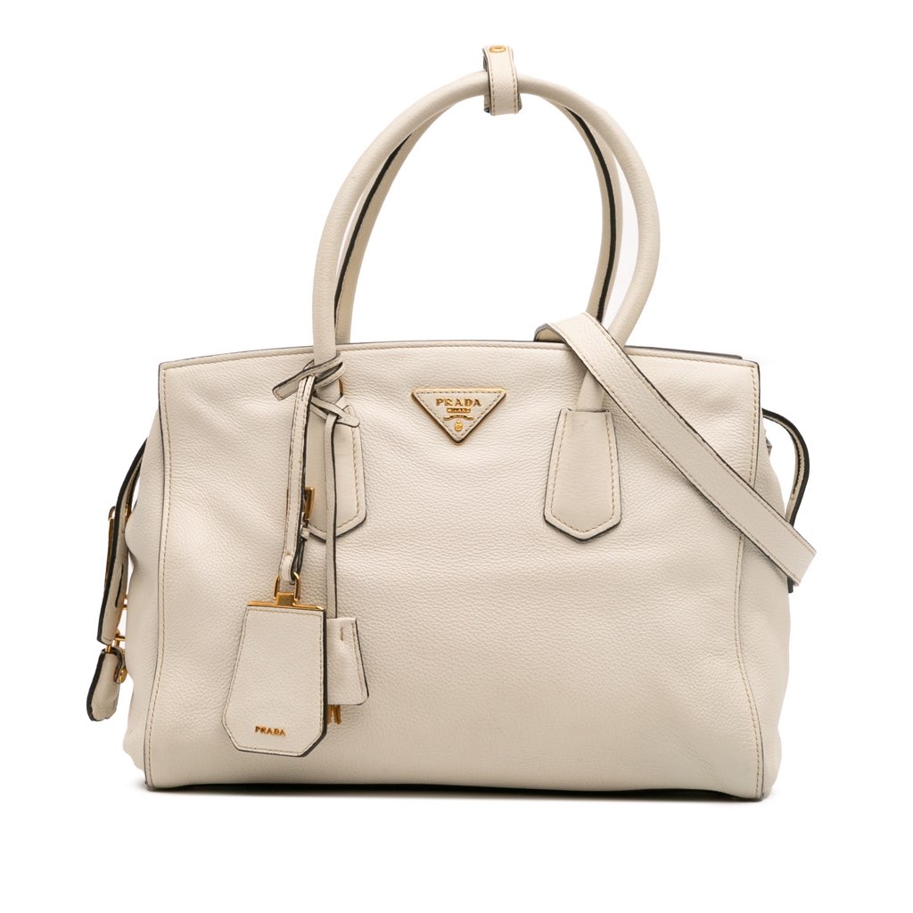 Prada Vitello Daino Zip Top Satchel