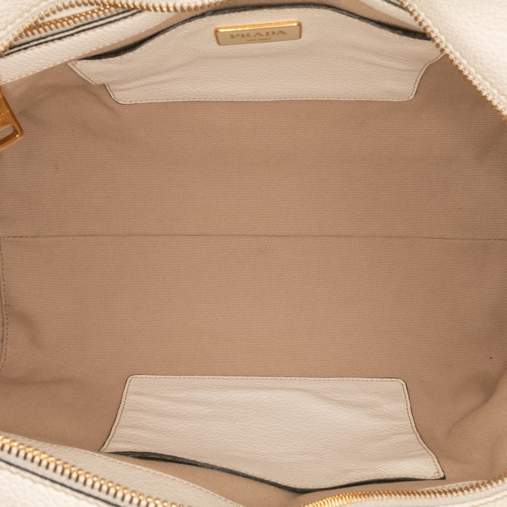 Prada Vitello Daino Zip Top Satchel - 4