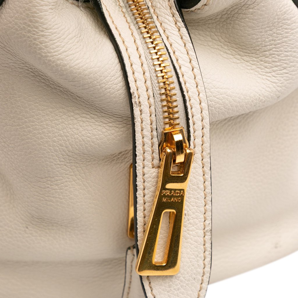 Prada Vitello Daino Zip Top Satchel - Detail 2