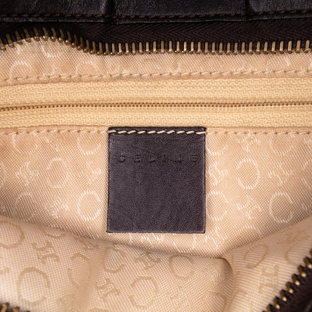 Celine C Macadam Canvas Shoulder Bag - Side view