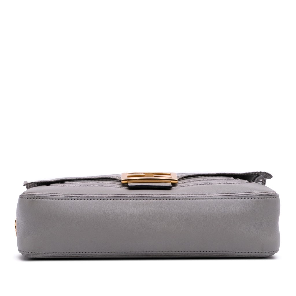 Fendi Embroidered Lace Leather Baguette Chain - Image 6