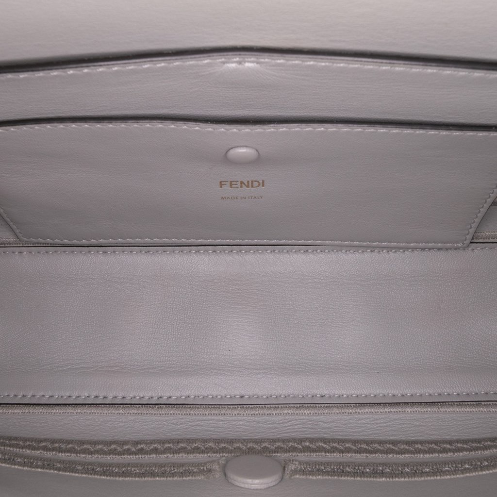 Fendi Embroidered Lace Leather Baguette Chain - 4