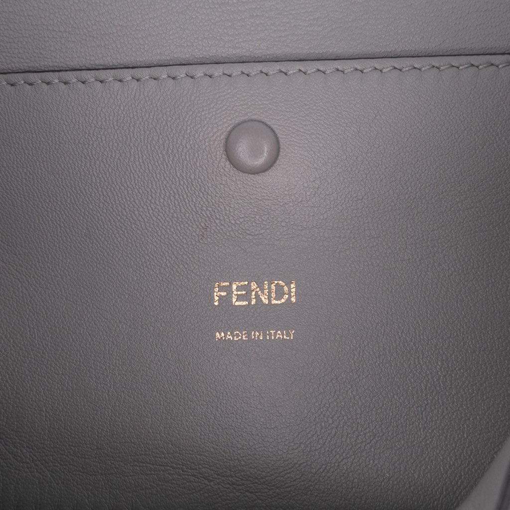 Fendi Embroidered Lace Leather Baguette Chain - Side view