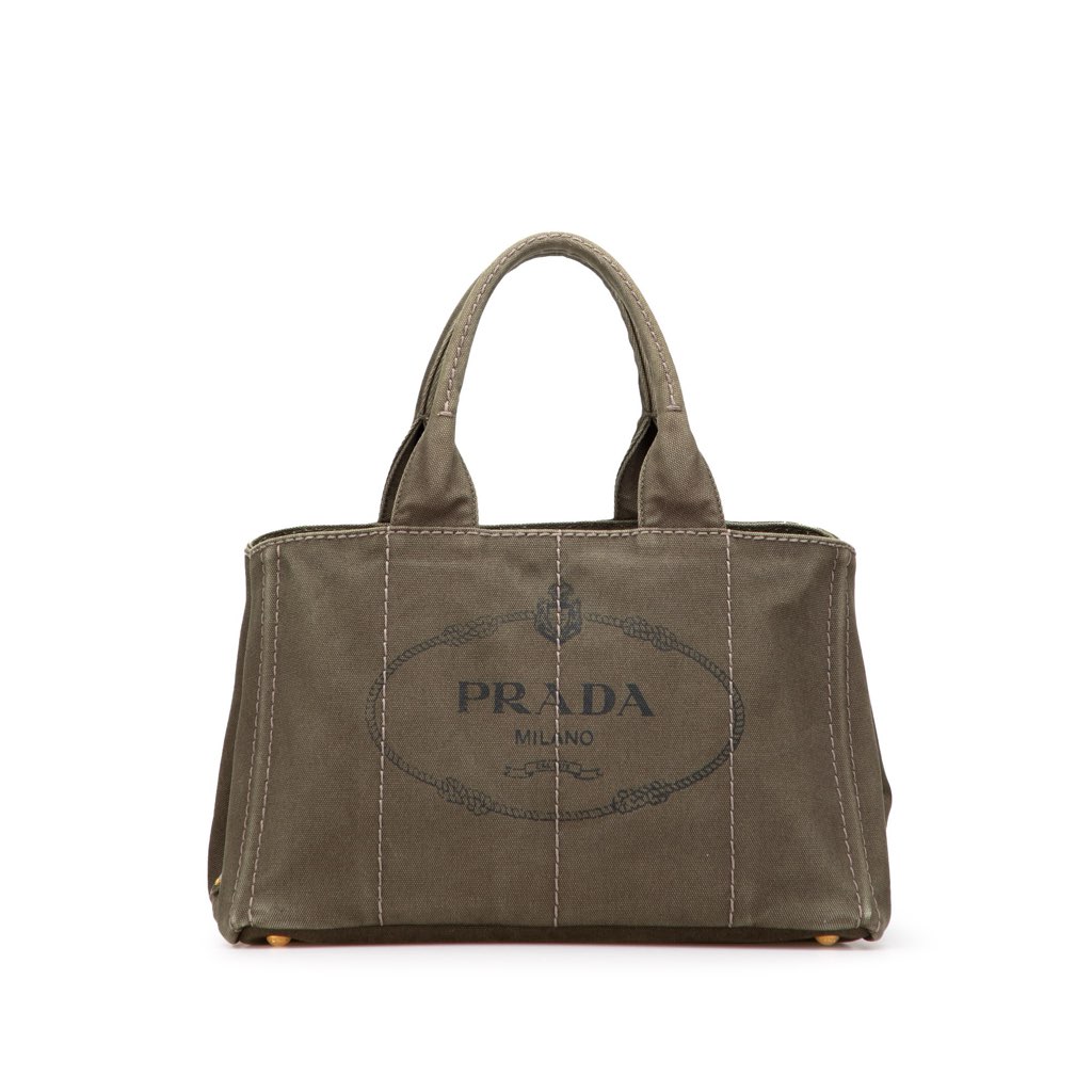 Prada Canvas Canapa Logo Satchel