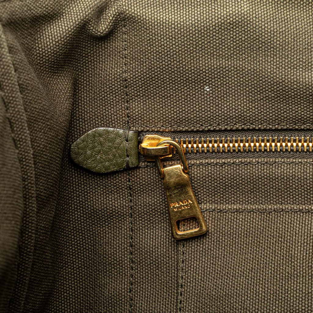 Prada Canvas Canapa Logo Satchel - Detail 1