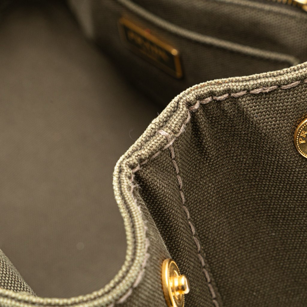 Prada Canvas Canapa Logo Satchel - Image 11