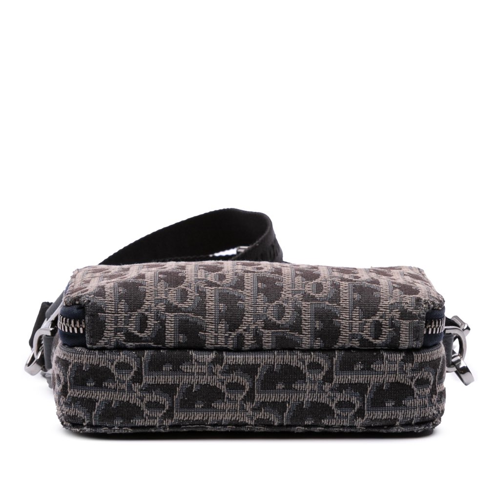 Dior Oblique Canvas Zipped Pouch with Strap - 3