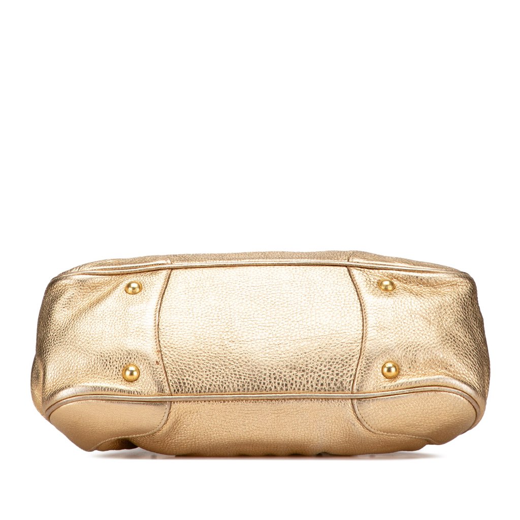 Prada Metallic Vitello Daino Frame Handbag - 3