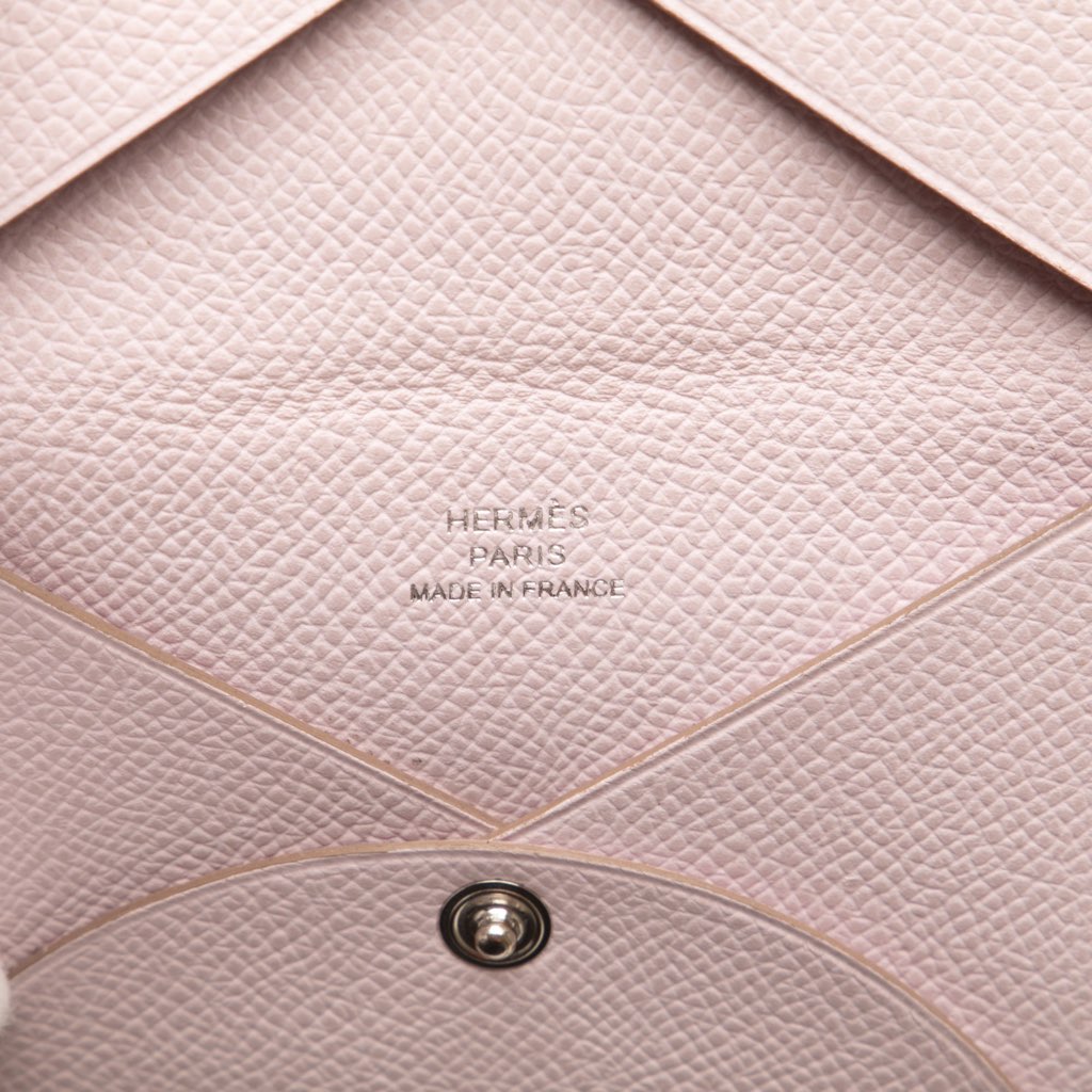 Hermès Epsom Calvi Card Holder - Side view