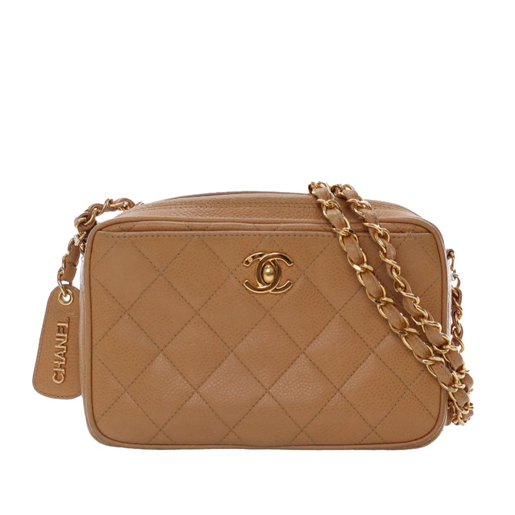 Chanel CC Quilted Caviar Camera Bag