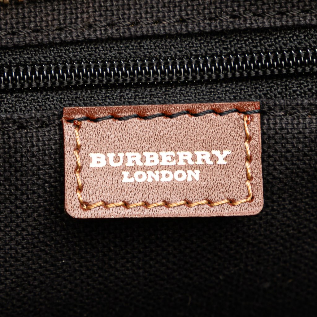 Burberry Haymarket Check Coated Canvas Tote - 5