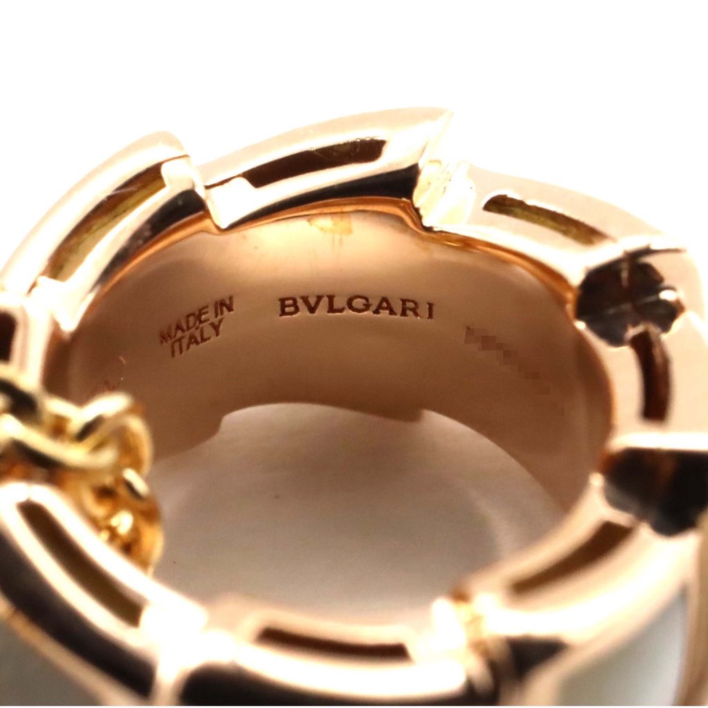 Bvlgari 18K Yellow Gold Mother of Pearl Serpenti Viper Pendant Necklace - Image 6