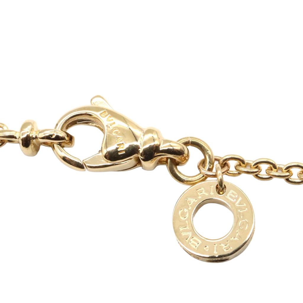 Bvlgari 18K Yellow Gold Mother of Pearl Serpenti Viper Pendant Necklace - Side view