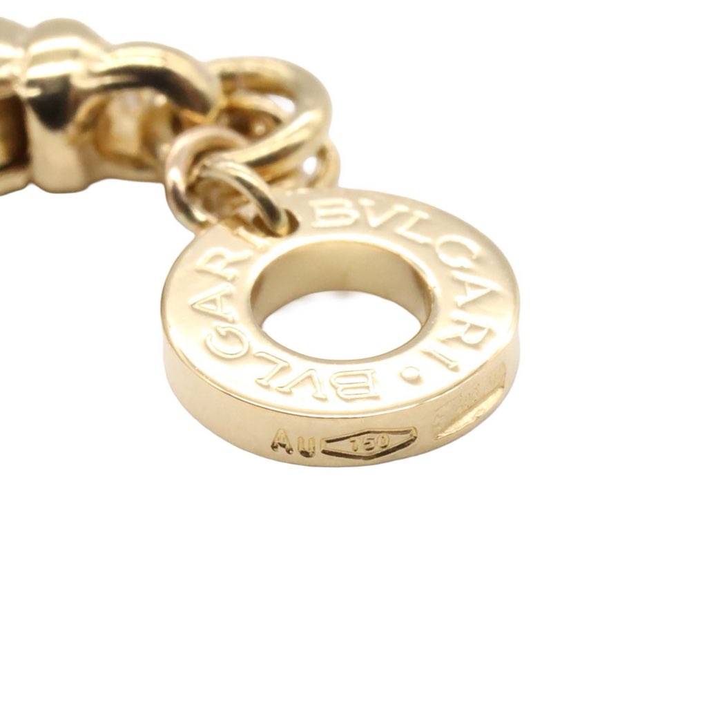 Bvlgari 18K Yellow Gold Mother of Pearl Serpenti Viper Pendant Necklace - Detail 1