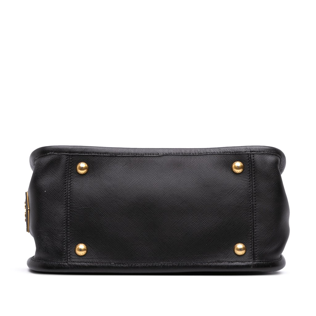 Prada Saffiano Lucido Top Handle Frame Tote - Image 6