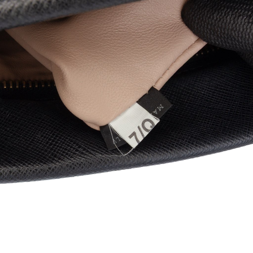 Prada Saffiano Lucido Top Handle Frame Tote - Side view