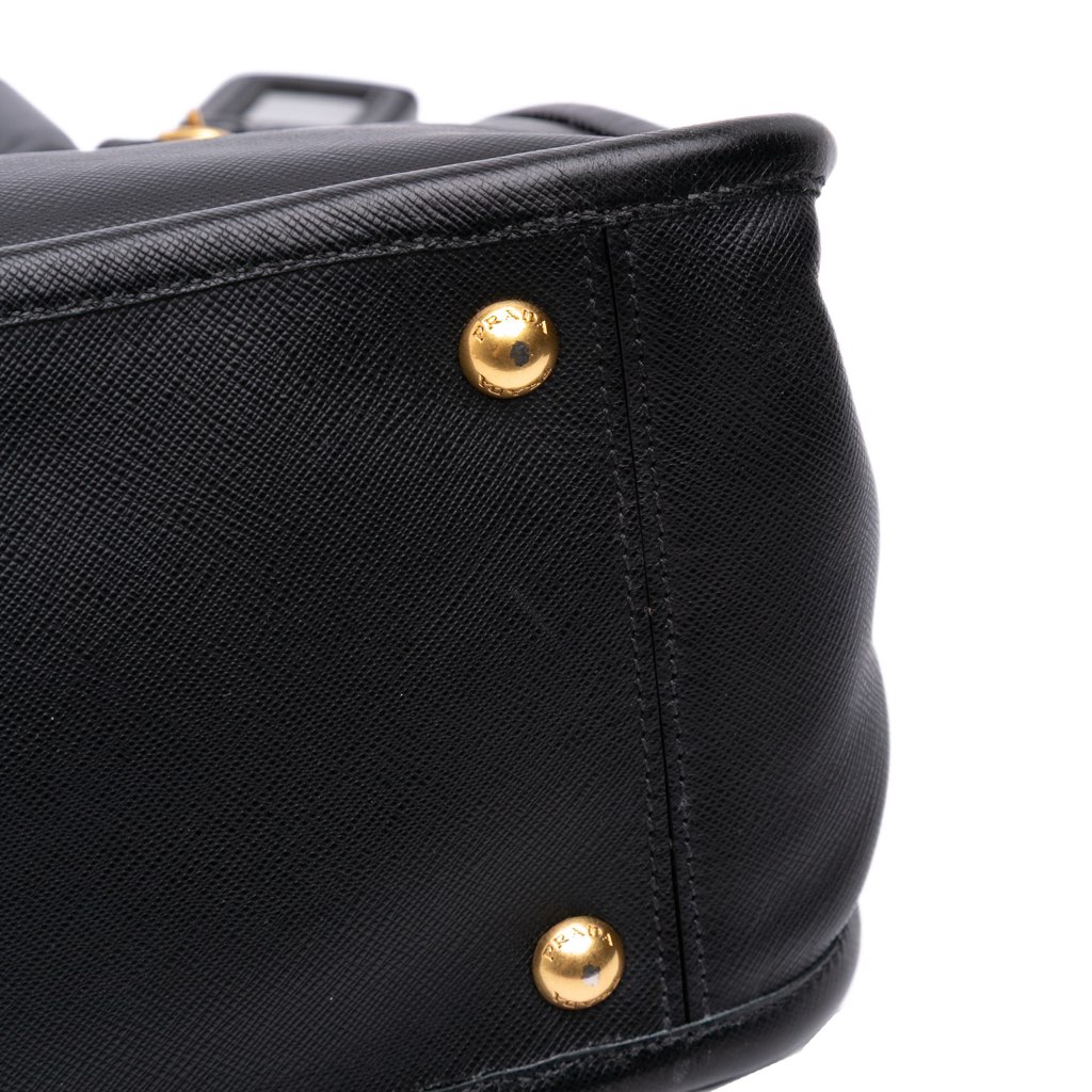 Prada Saffiano Lucido Top Handle Frame Tote - Detail 1