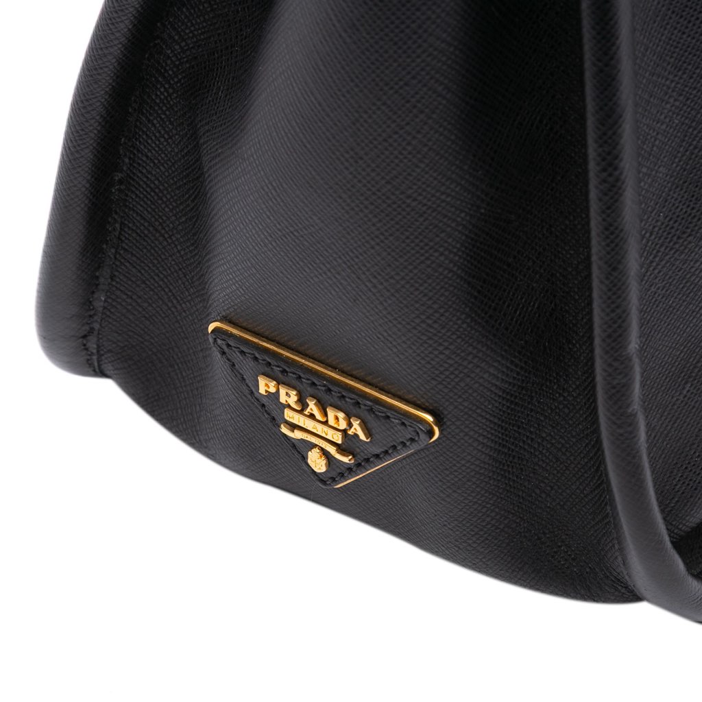 Prada Saffiano Lucido Top Handle Frame Tote - Detail 2