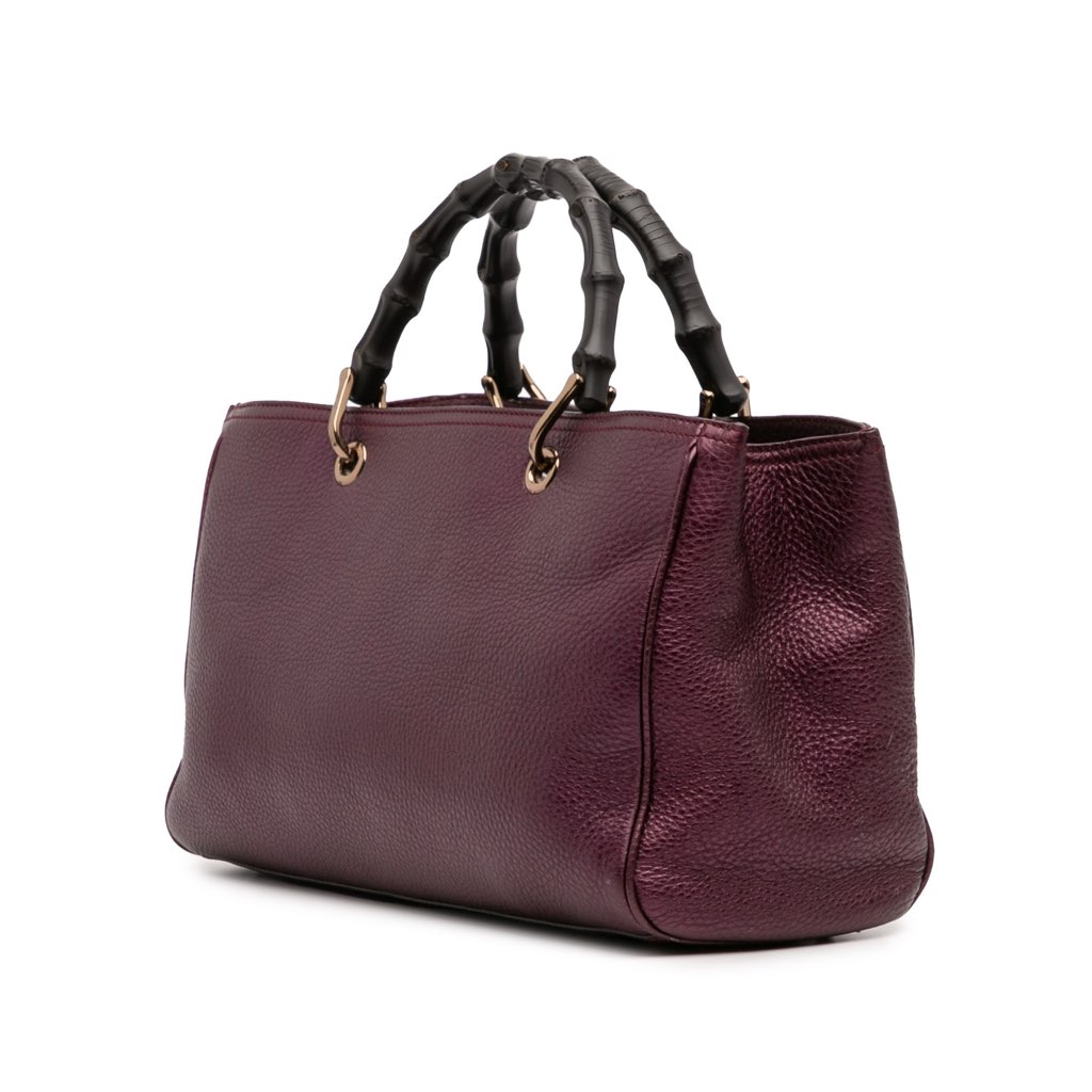 Gucci Medium Calfskin Bamboo Shopper Satchel - 2