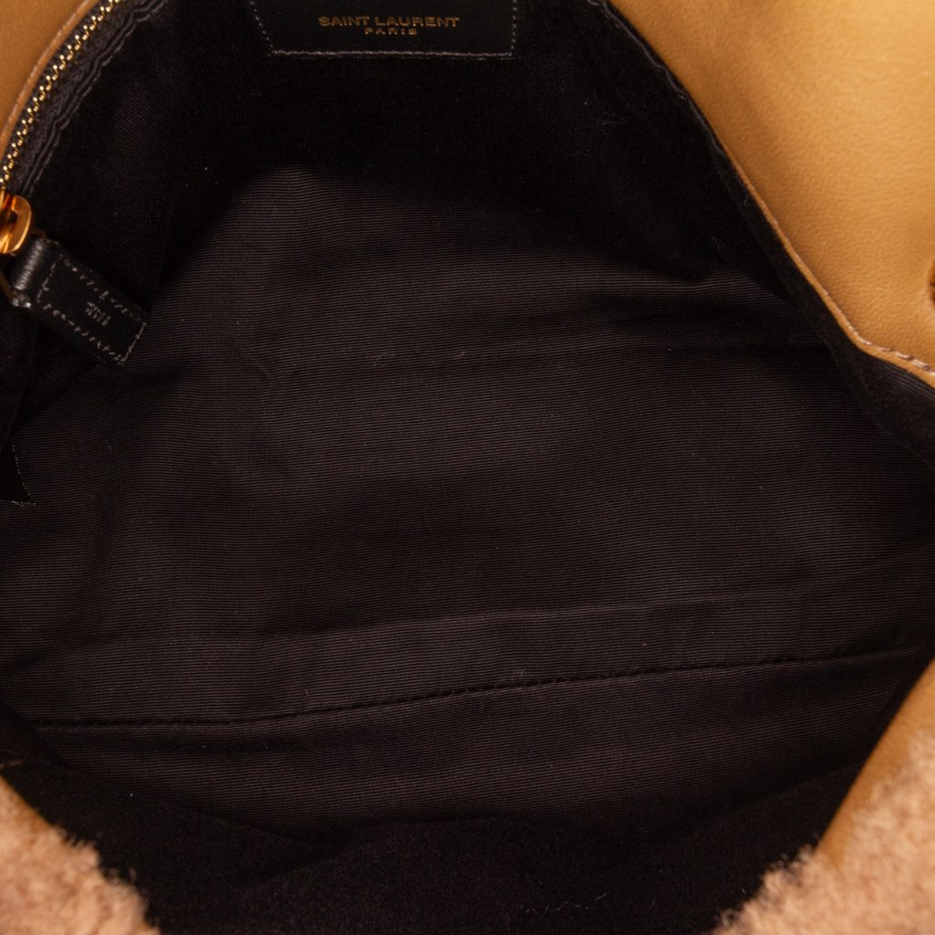 Saint Laurent Small Shearling Loulou Puffer Shoulder Bag - 4