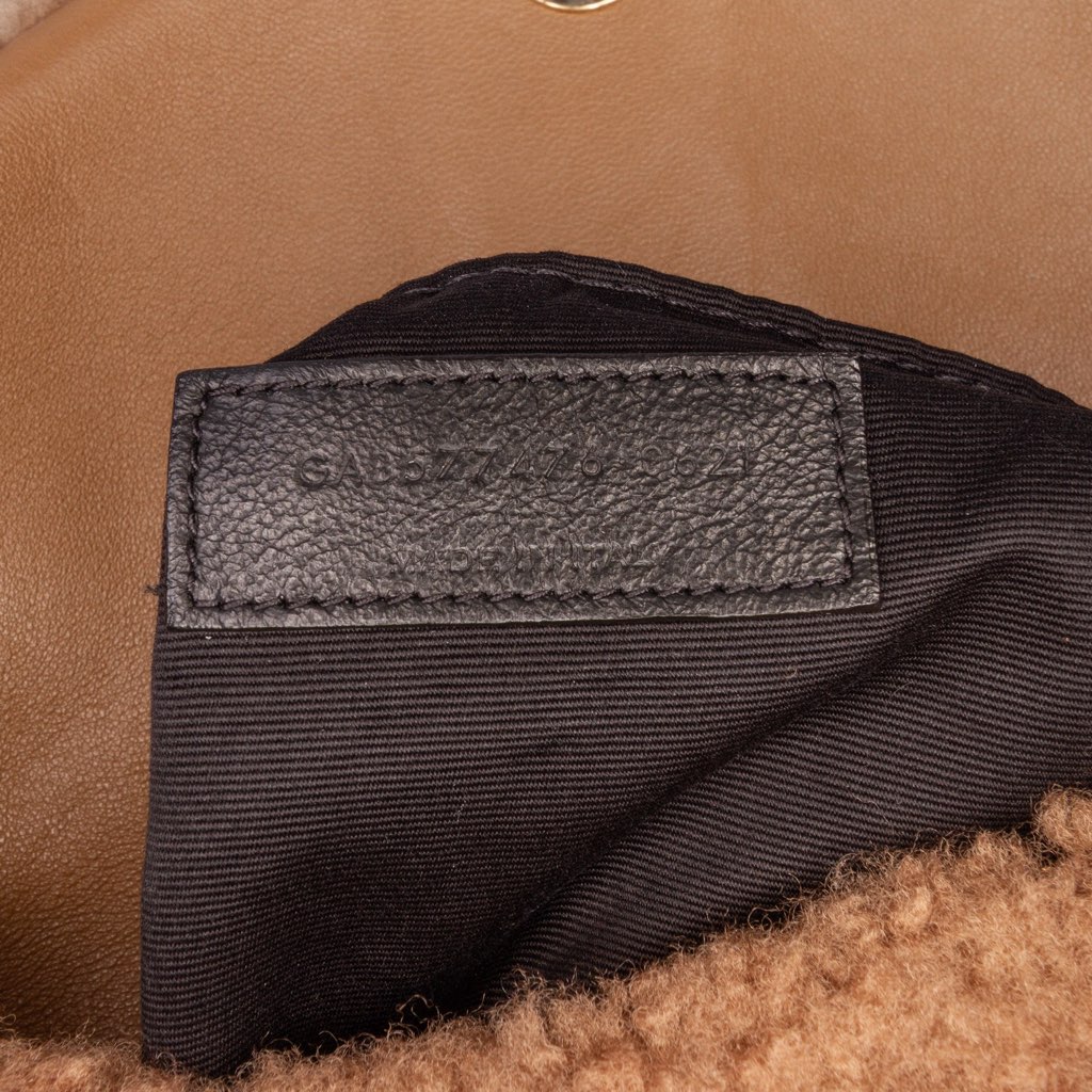 Saint Laurent Small Shearling Loulou Puffer Shoulder Bag - Detail 1