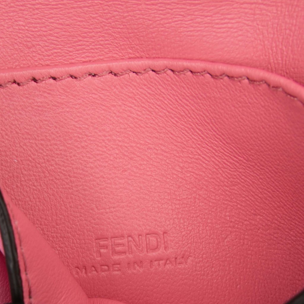 Fendi Nano Zucca Embossed Leather Baguette Charm - Side view