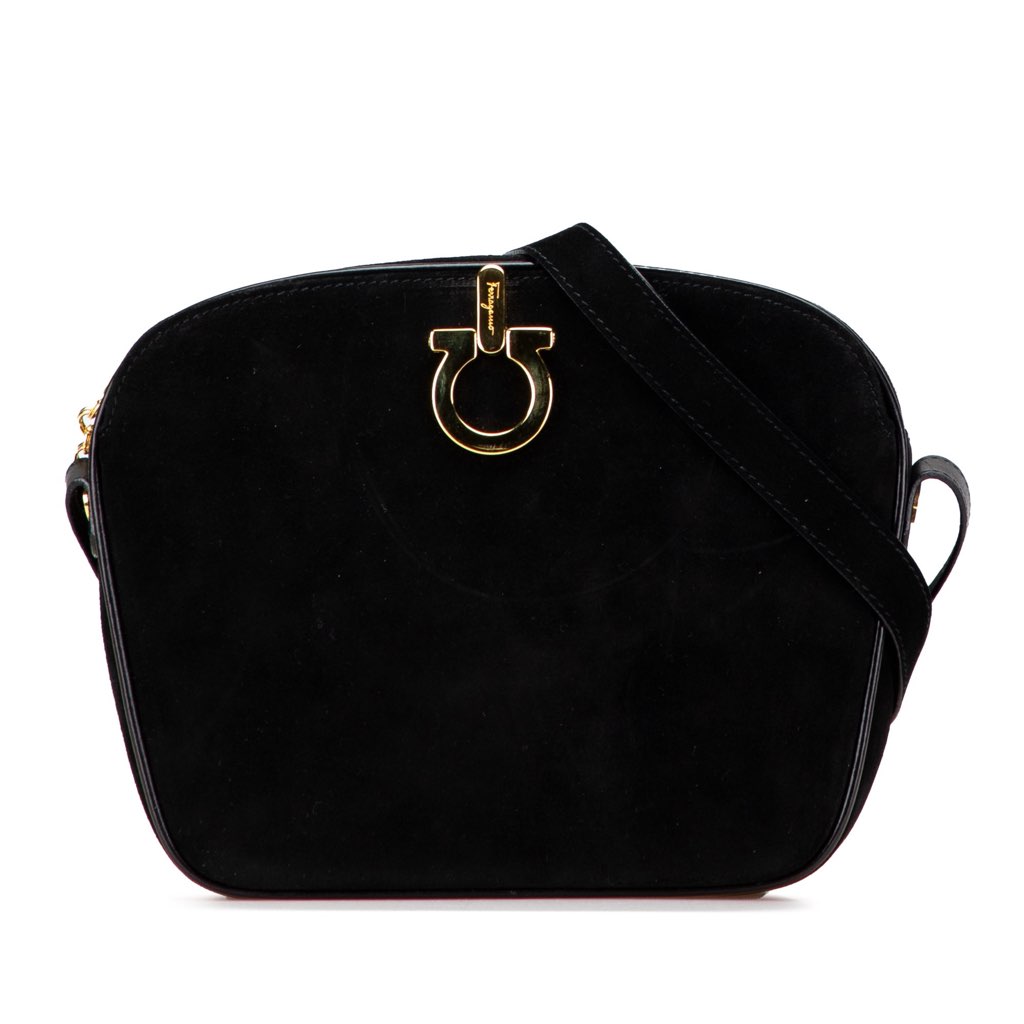 Salvatore Ferragamo Suede Gancini Crossbody