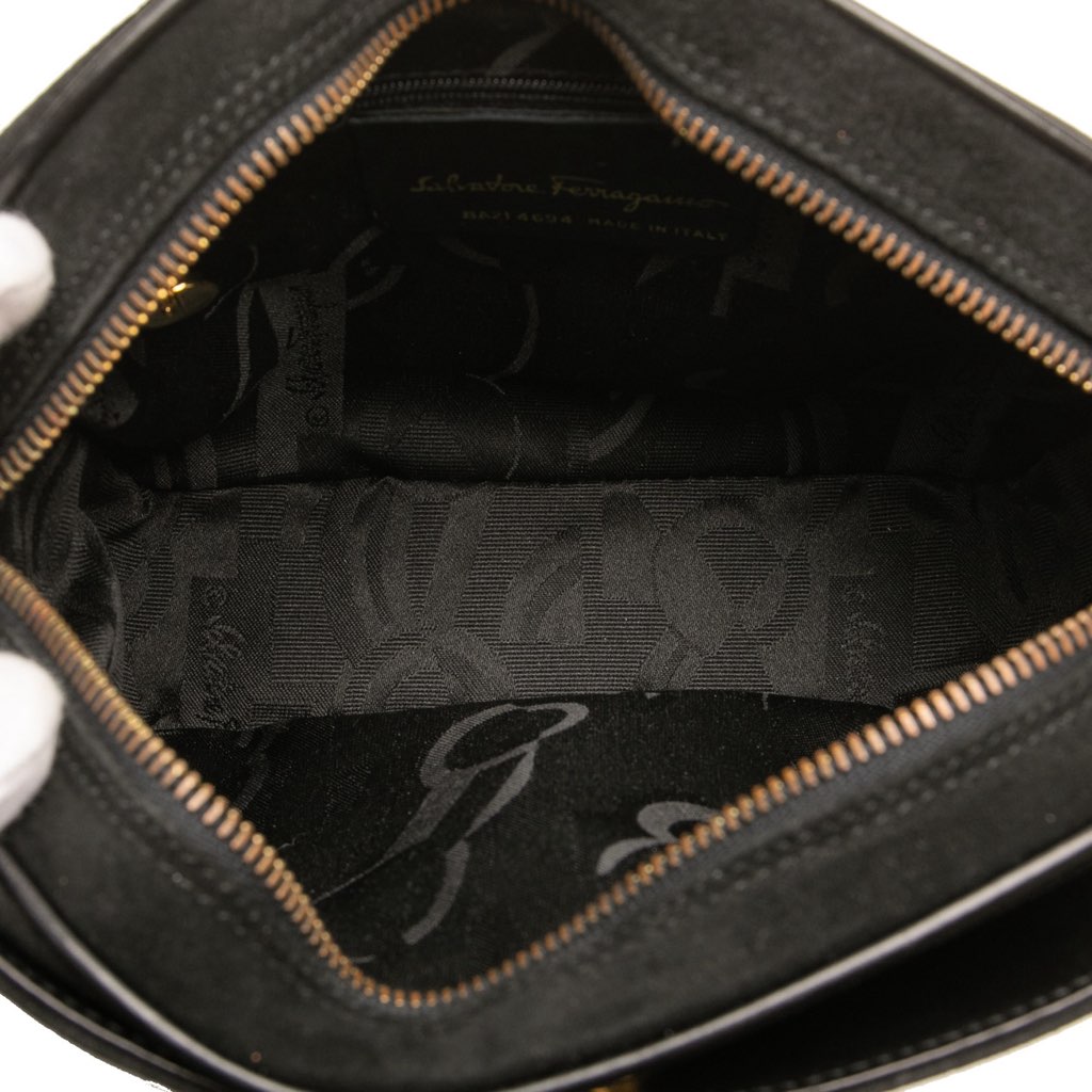 Salvatore Ferragamo Suede Gancini Crossbody - 4