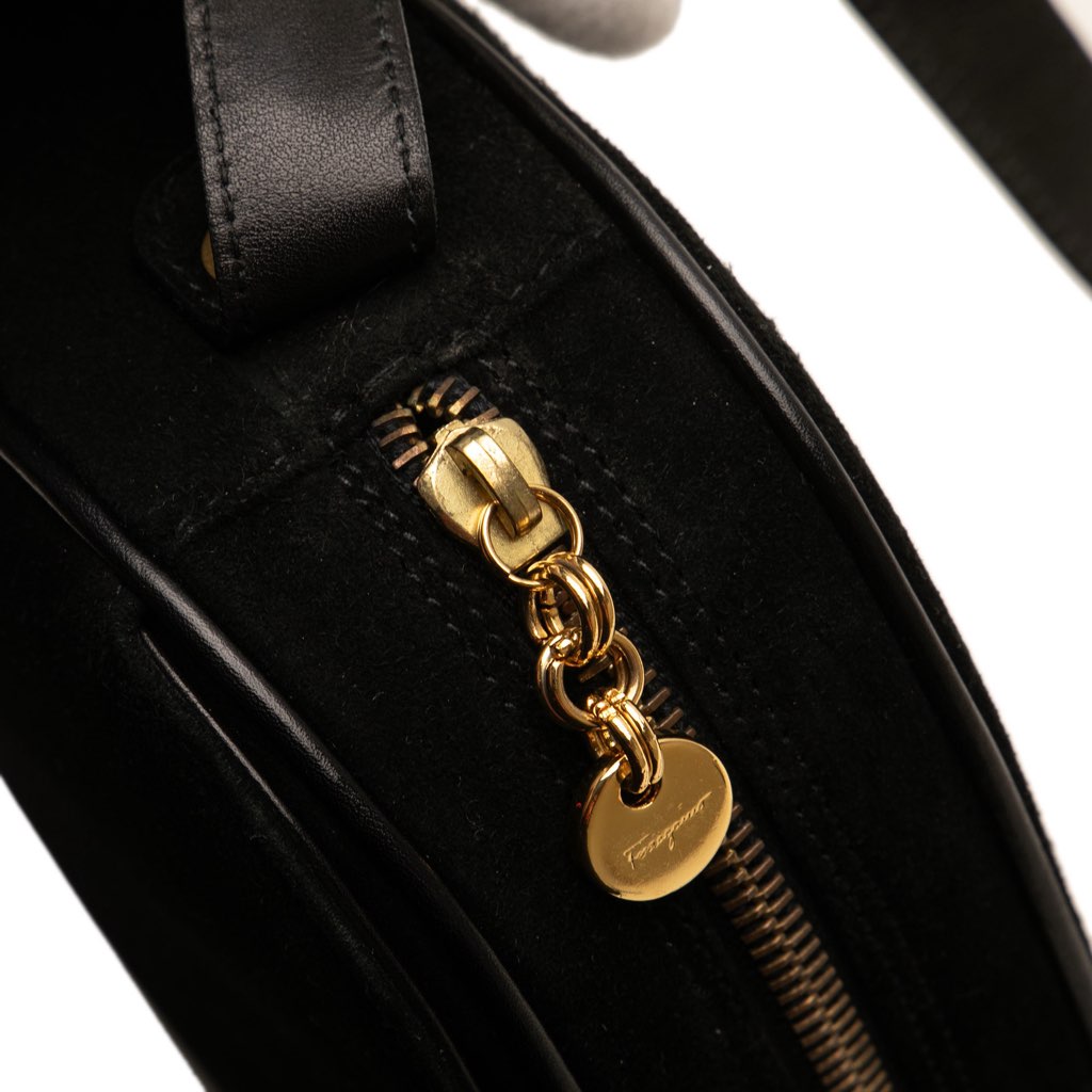 Salvatore Ferragamo Suede Gancini Crossbody - Detail 2