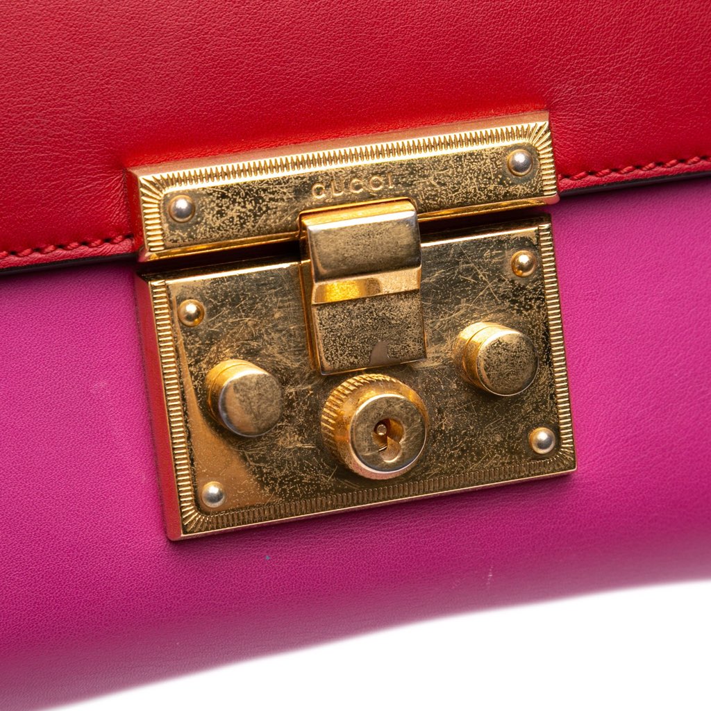 Gucci Medium Bicolor Leather Padlock Shoulder Bag - Image 10