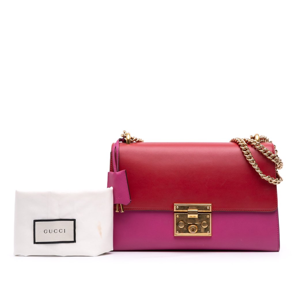 Gucci Medium Bicolor Leather Padlock Shoulder Bag - Image 12