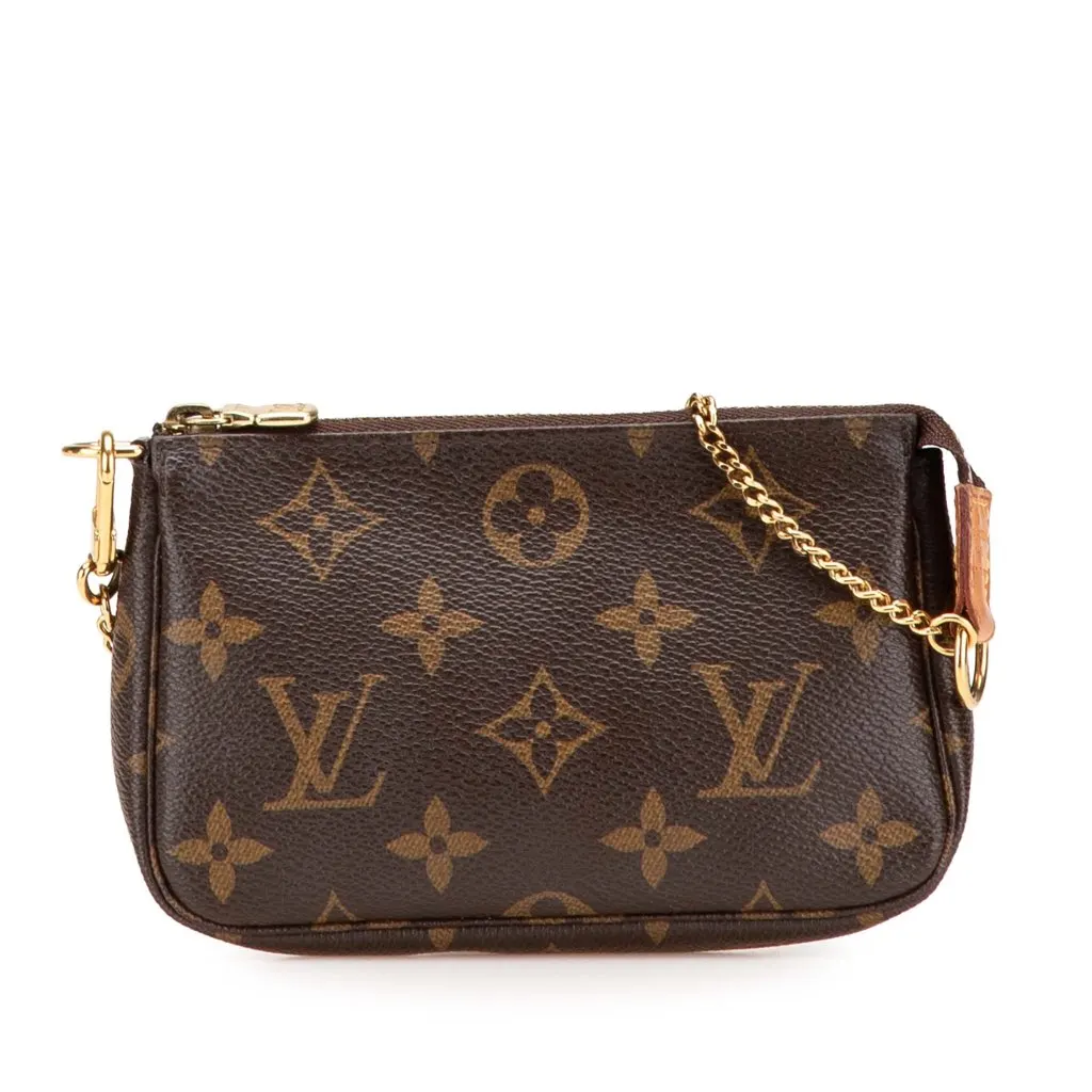 Louis Vuitton Monogram Mini Pochette Accessoires Brown Canvas Very good - Front View