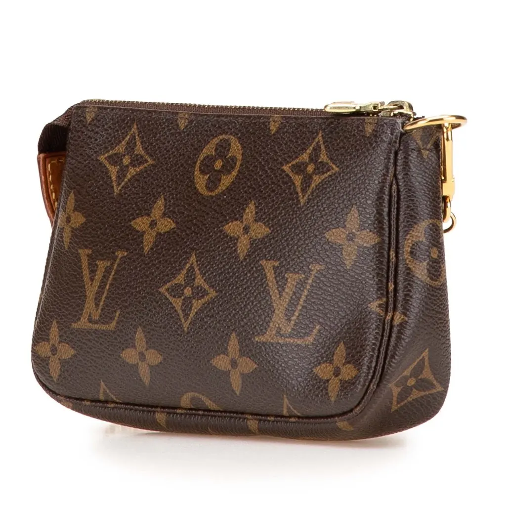 Louis Vuitton Monogram Mini Pochette Accessoires Brown Canvas Very good - Back View
