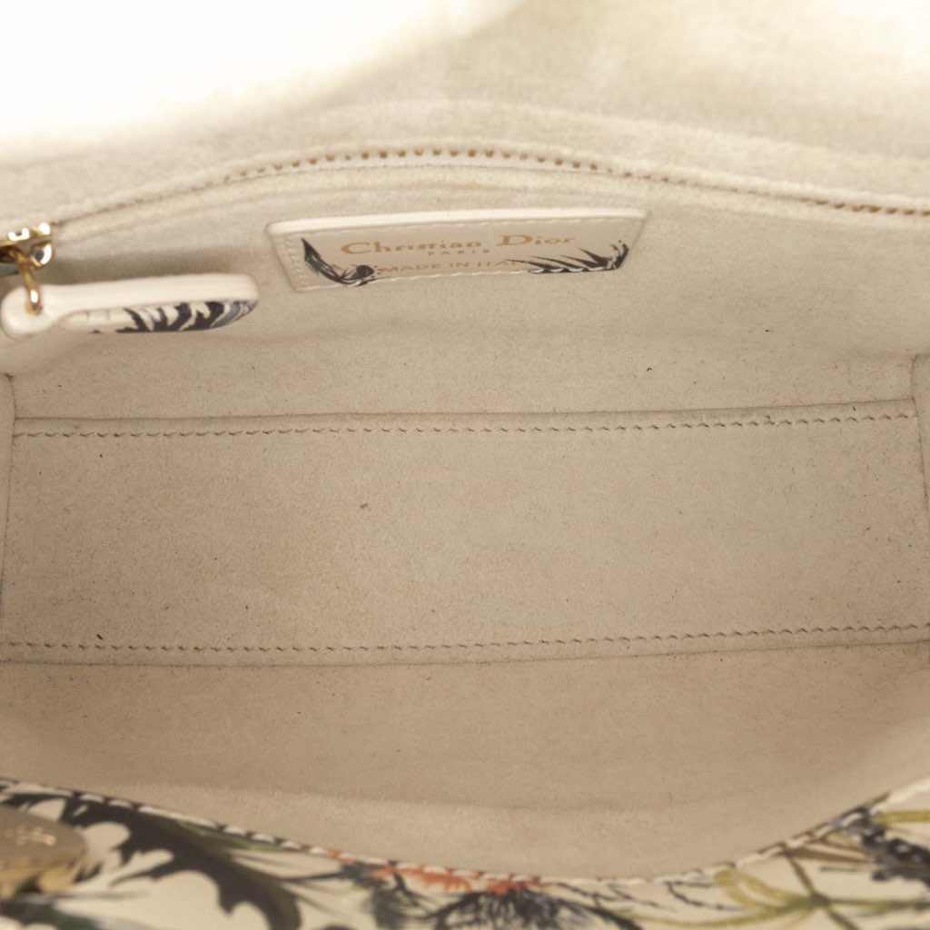 Dior Mini Calfskin Beaded Embroidered Jardin Naturel Lady Dior - 4