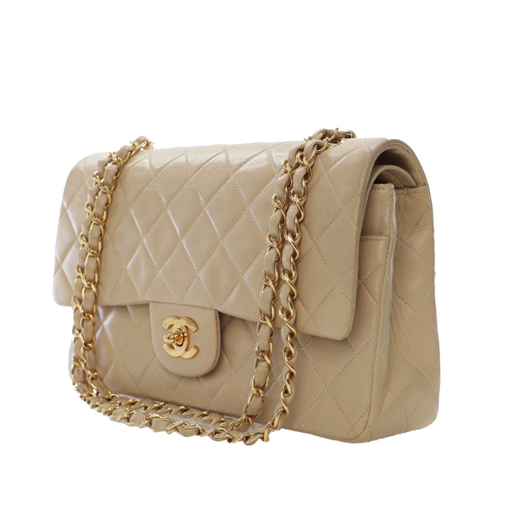 Chanel Medium Classic Lambskin Double Flap - Back view