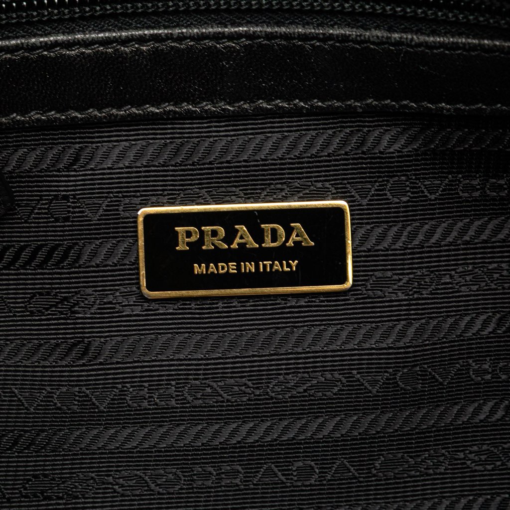 Prada Tessuto Canapa Logo Bow Satchel - Side view