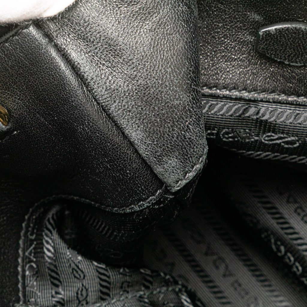 Prada Tessuto Canapa Logo Bow Satchel - Image 10