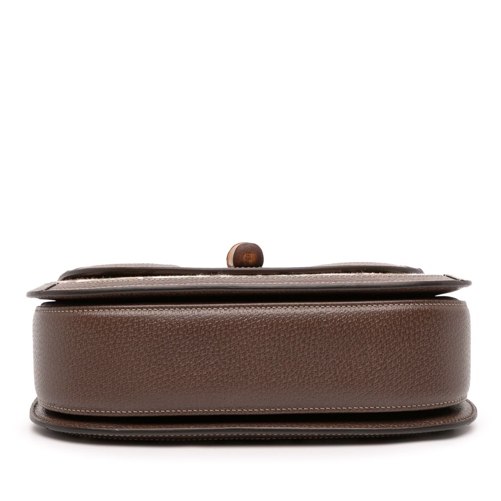 Gucci 100th Anniversary Medium Canvas 1947 Bamboo Top Handle Bag - Image 6