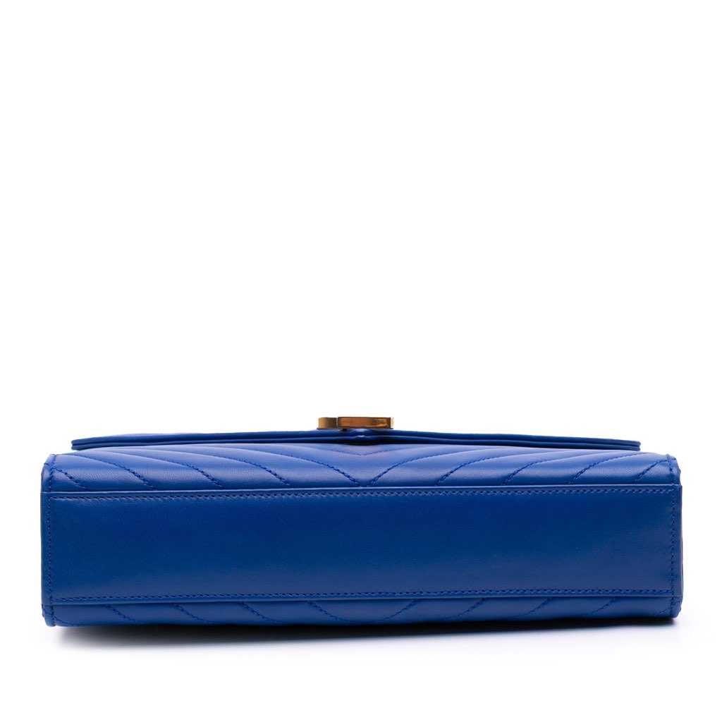 Saint Laurent Medium Matelasse Lambskin Monogram Envelope Shoulder Bag - Image 6