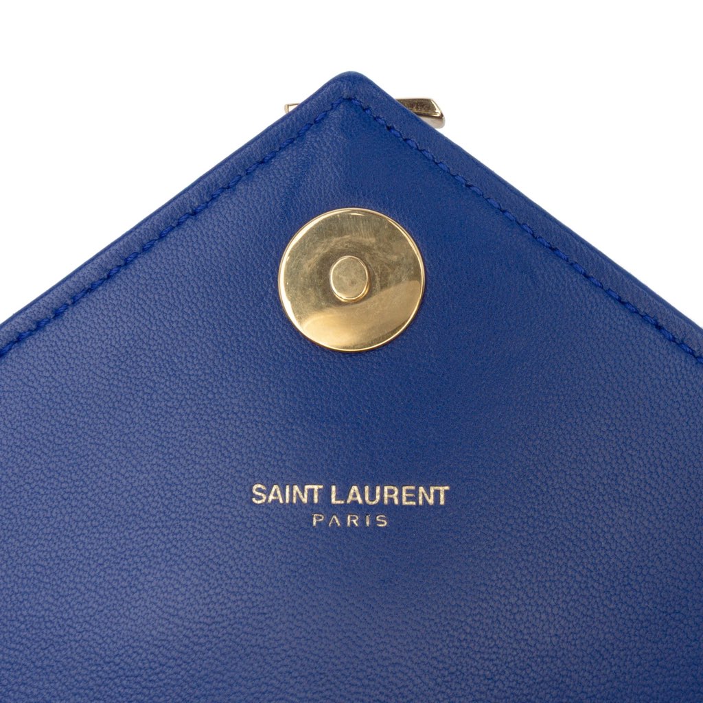 Saint Laurent Medium Matelasse Lambskin Monogram Envelope Shoulder Bag - Side view