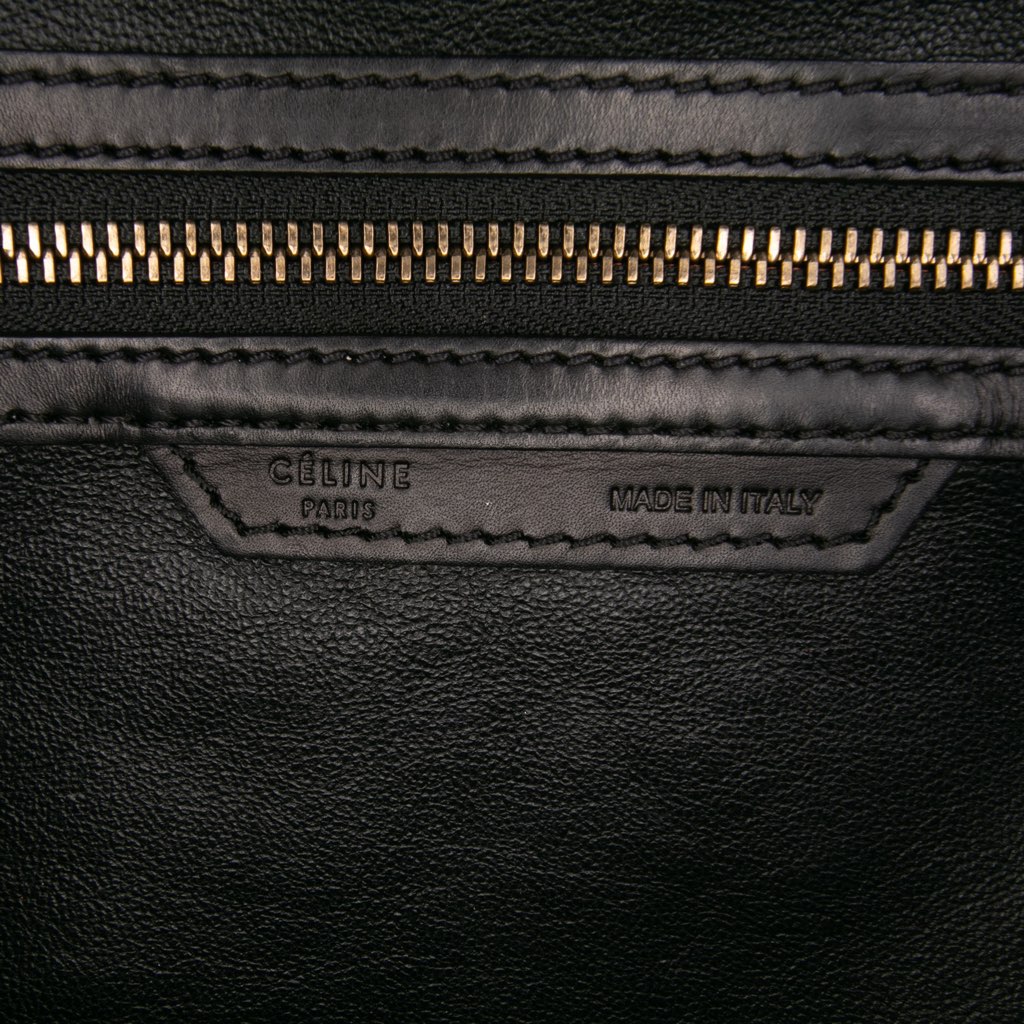 Celine Micro Tricolor Leather Luggage Tote - Side view