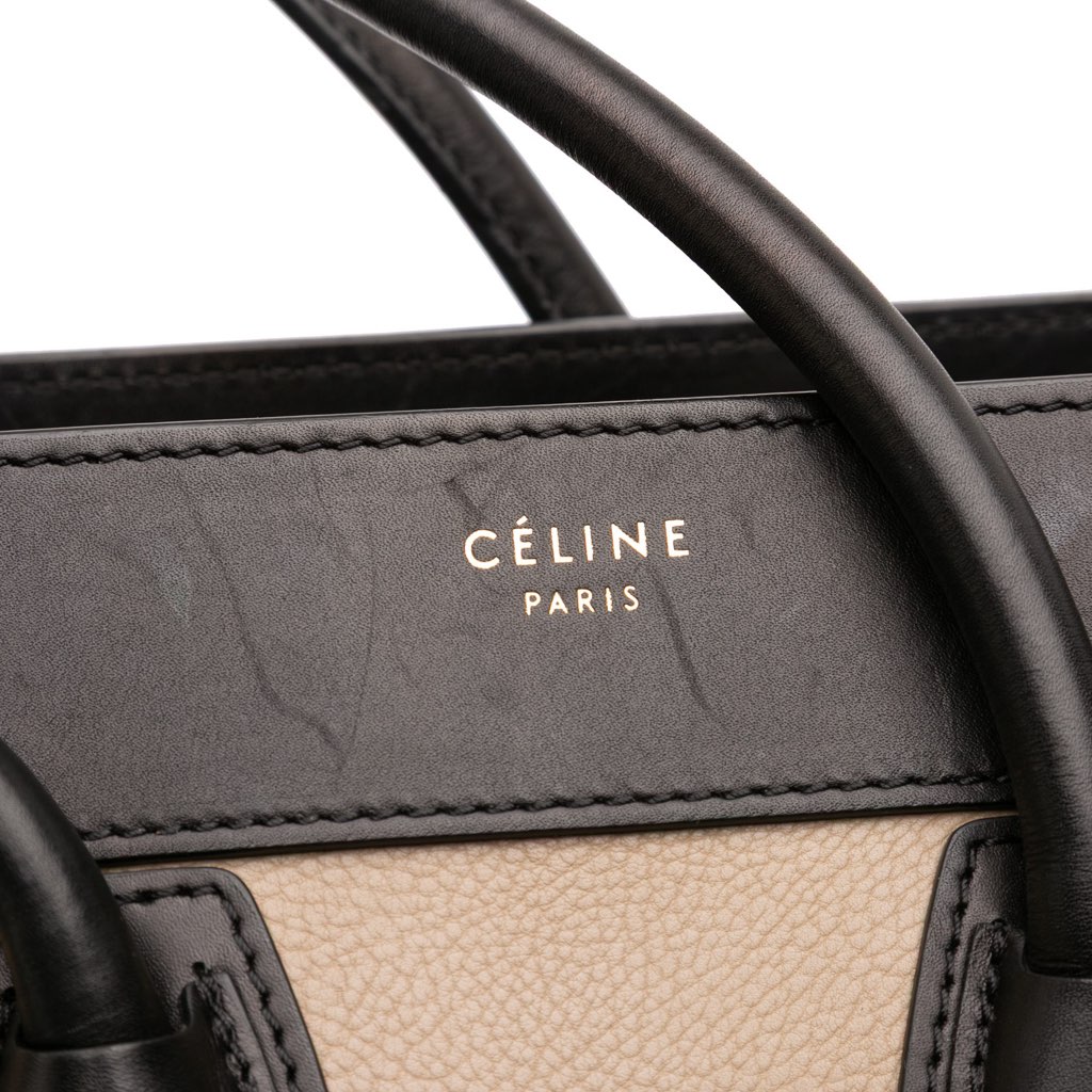 Celine Micro Tricolor Leather Luggage Tote - Detail 2