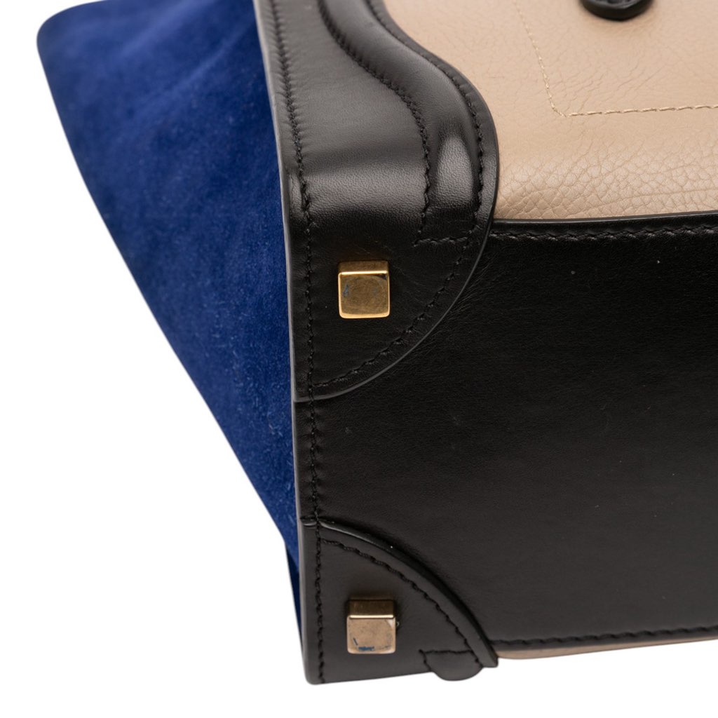 Celine Micro Tricolor Leather Luggage Tote - Image 10