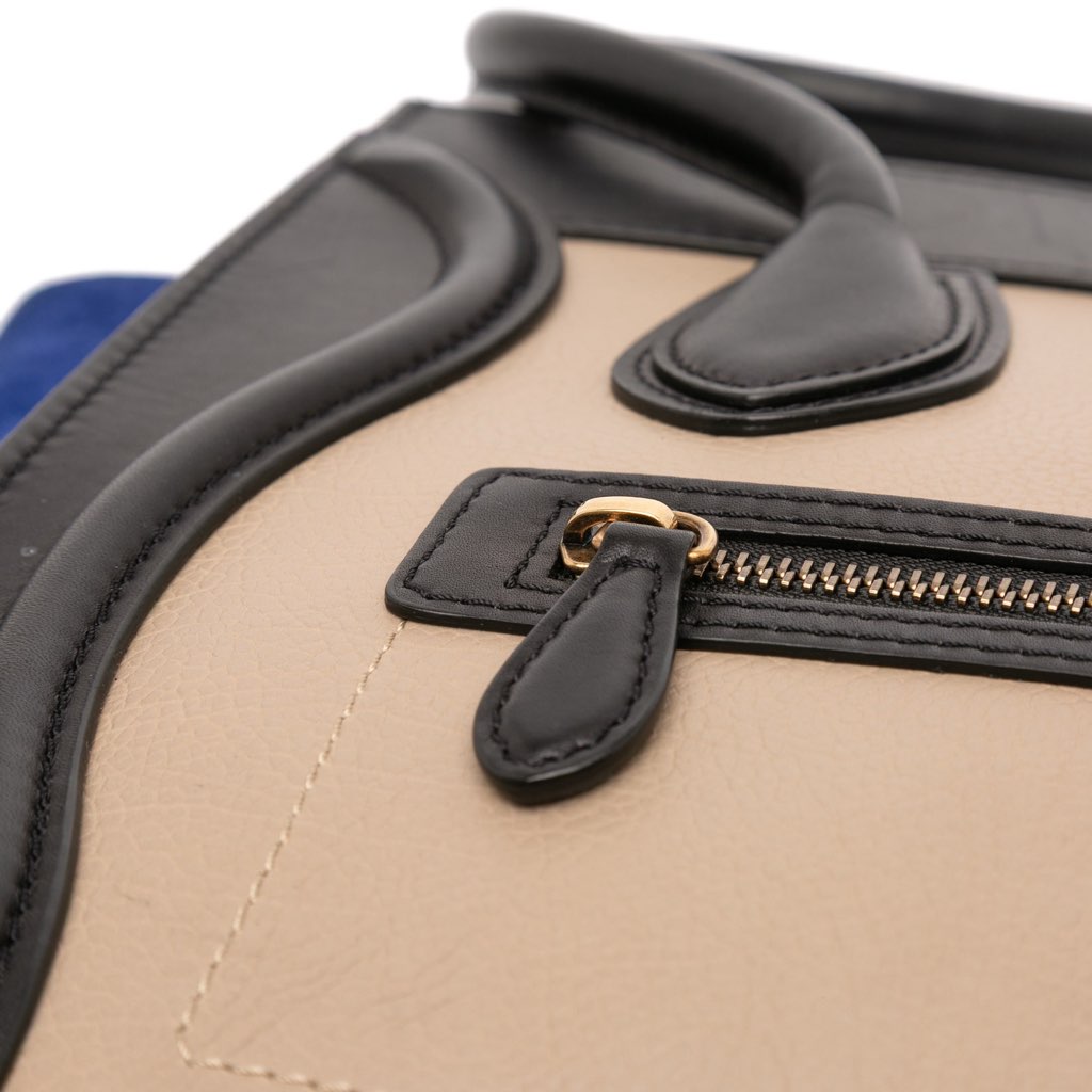 Celine Micro Tricolor Leather Luggage Tote - Image 11