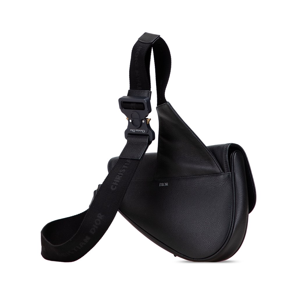 Dior Kim Jones Grained Calfskin Saddle Bag - 2