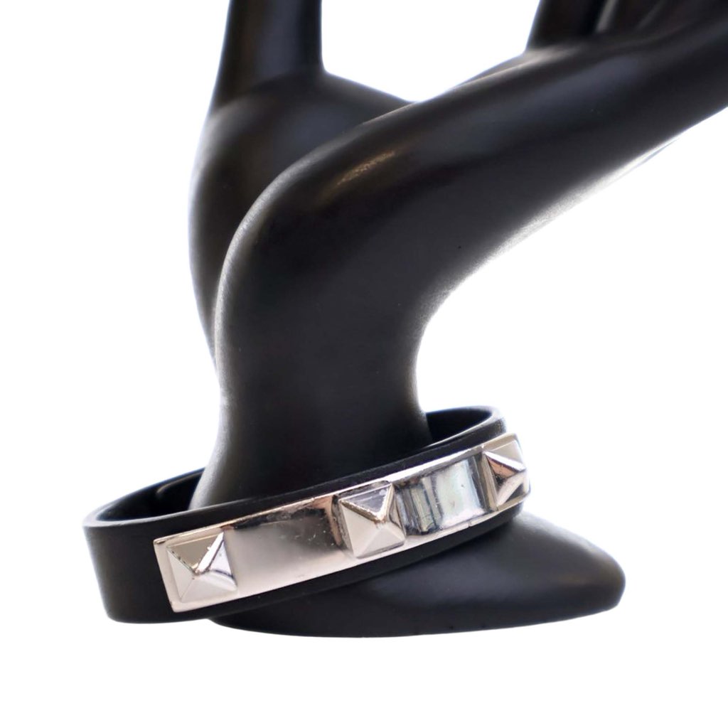 Valentino Leather Rockstud Bracelet - Back view