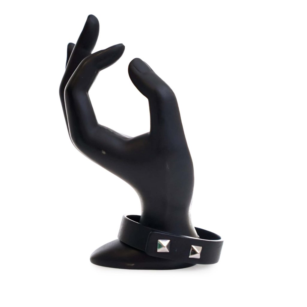 Valentino Leather Rockstud Bracelet - Side view