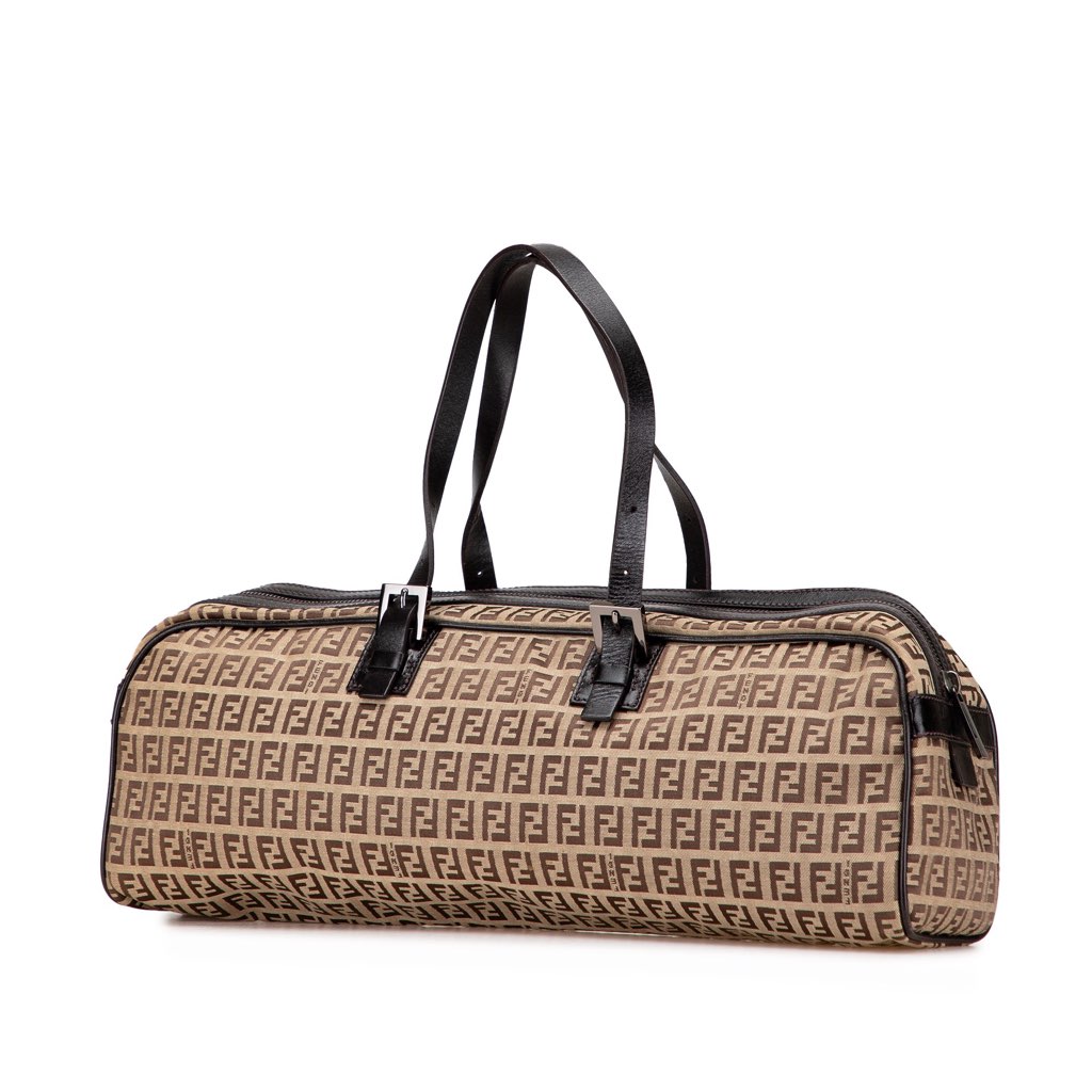 Fendi Zucchino Canvas Handbag - Back view