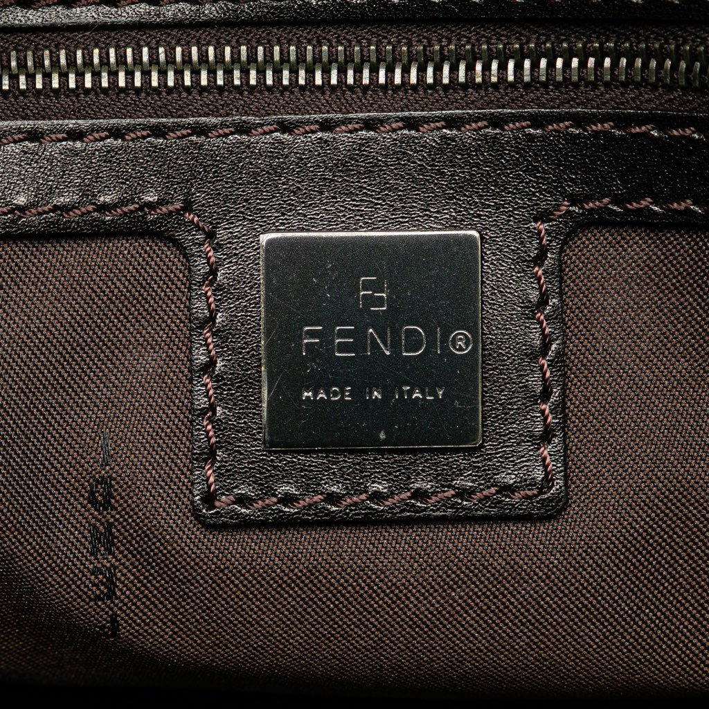 Fendi Zucchino Canvas Handbag - Side view